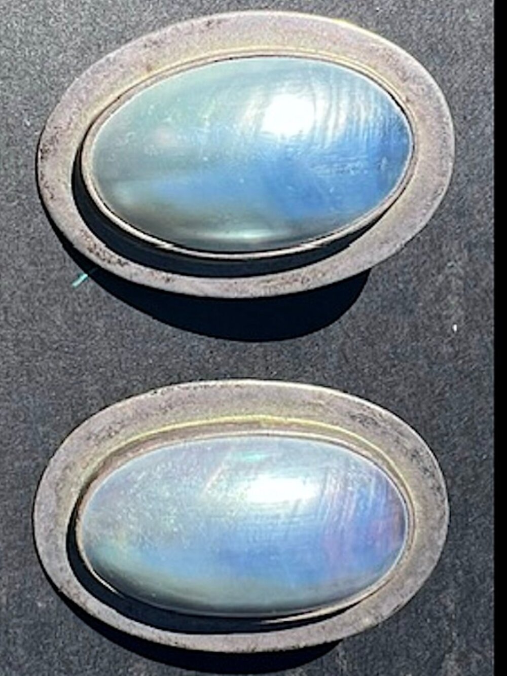 MCM Suzanne St. Claire Sterling Silver Grey Osmena Pearl Earrings Signed